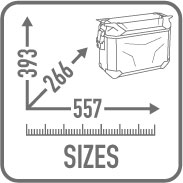 KOFER BOČNI DESNI, PRILAGOĐEN AUSPUHU, ALUMINIJSKI, ELOKSIRAN, 33 LIT, MONOKEY, GIVI TREKKER OUTBACK EVO SMART <br> (OBKEVS33AAR)