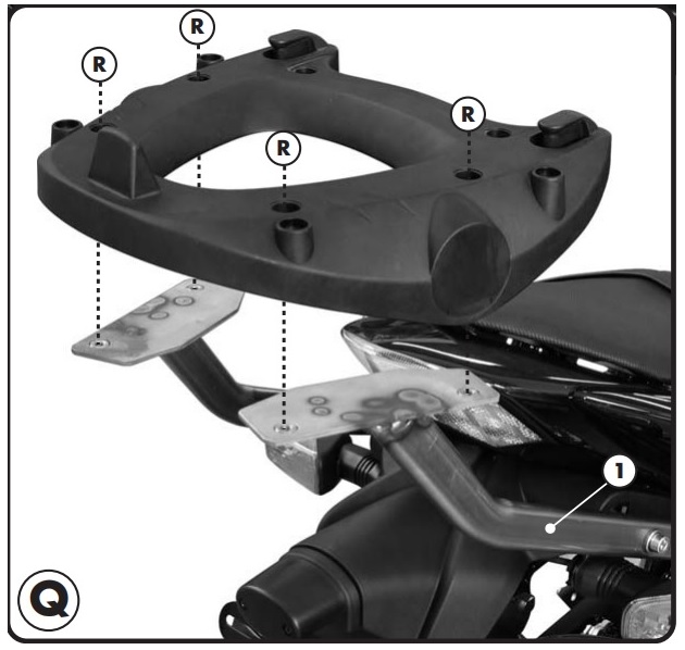 NOSAČ STRAŽNJEG (TOP CASE) KOFERA ZA KAWASAKI Z 750 (2007-2014), Z 1000 (2007-2009) <br> (KZ448) GIVI: 448FZ