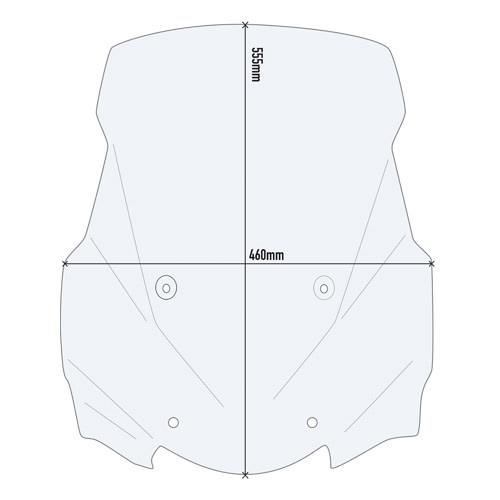 VJETROBRAN (VIZIR) ZA MOTOCIKL BMW M 1000 XR (2024-2025), S 1000 XR (2020-2025) PROZIRAN, VISINA: 55,5 CM x ŠIRINA: 46 CM (KD5138ST) GIVI: D5138ST