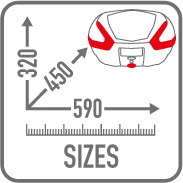 KOFER / KOVČEG (TOP CASE) 47 LIT, GIVI V47NN TECH, MAT CRNI S CARBON LOOK POKLOPCEM, SREBRNI KATADIOPTERI, MONOKEY <br> V47NNT