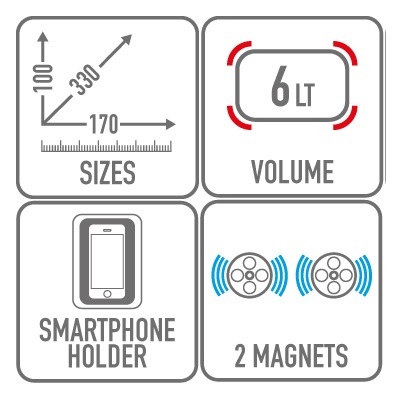 TORBICA ZA REZERVOAR (TANK TORBA) S MAGNETIMA KAPACITET 6 LIT <br> GIVI: EA138