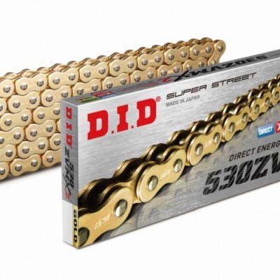 LANAC DID 530 ZVM-X2, 110 LINKOVA, X-RING, SA SPOJNICOM ZA ZAKIVANJE, ZLATNI (ZA MOTOCIKLE DO 1400 CCM)