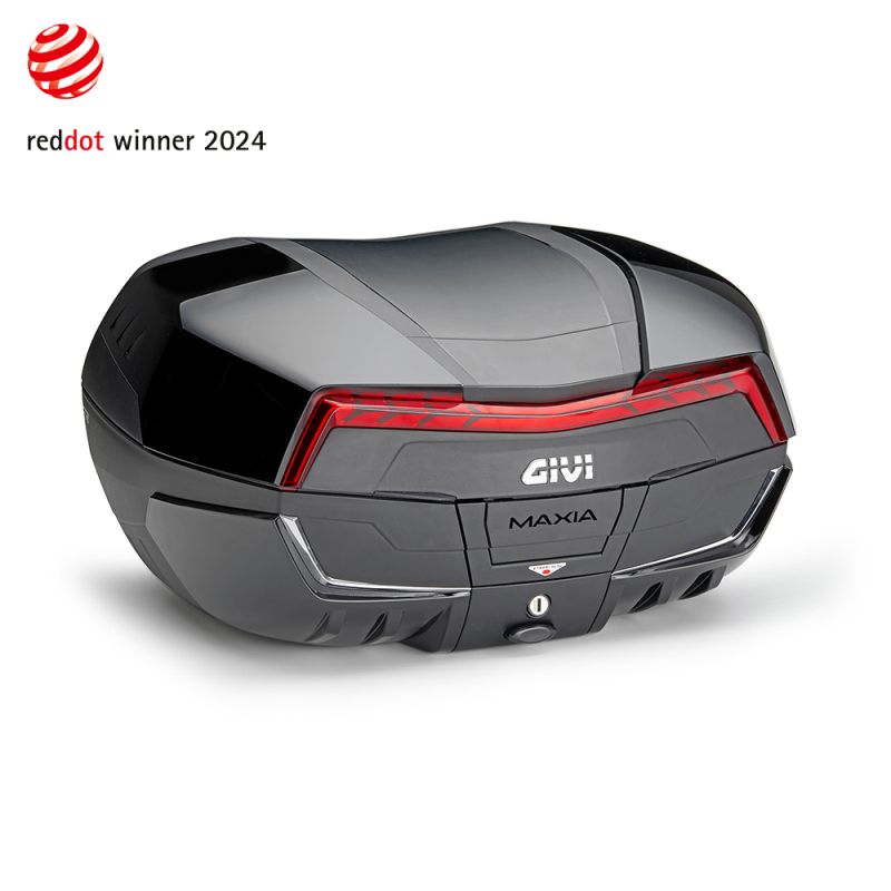 KOFER / TOP CASE GIVI MAXIA 5 (58 LIT) MONOKEY, CRNI SA CRVENIM REFLEKTORIMA / KATADIOPTERIMA <br> (V58NNB)