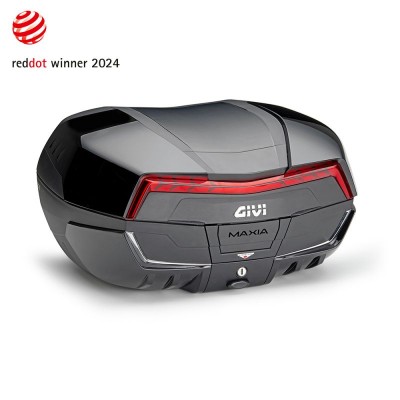KOFER / TOP CASE GIVI MAXIA 5 (58 LIT) MONOKEY, CRNI SA CRVENIM REFLEKTORIMA / KATADIOPTERIMA <br> (V58NNB)