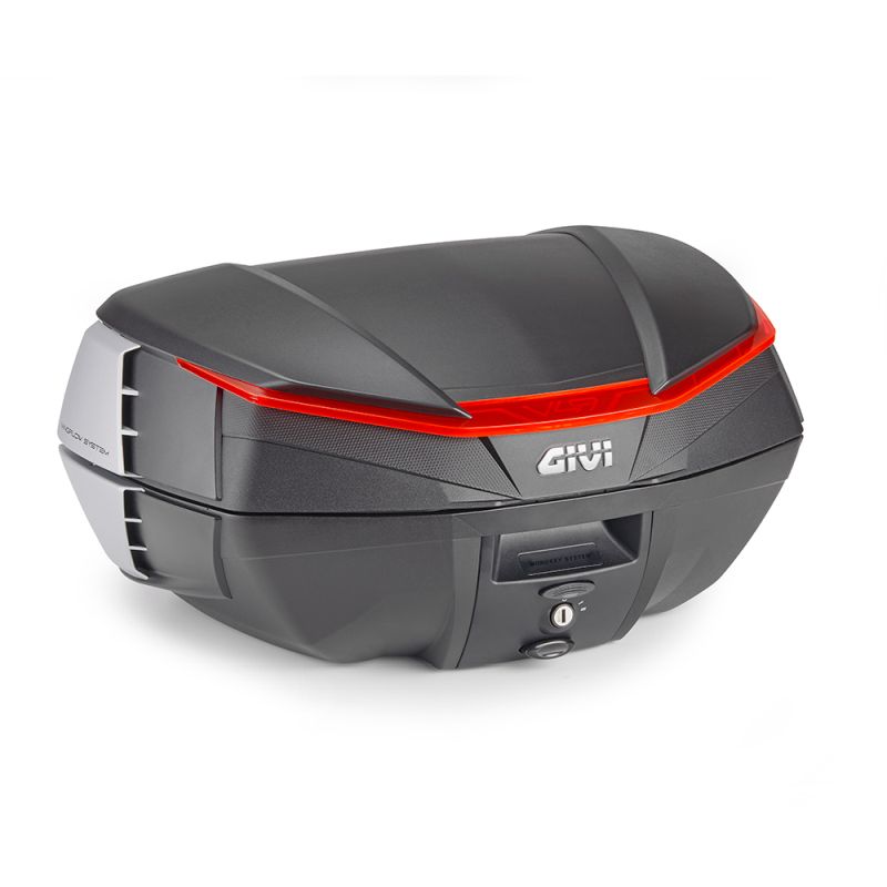 KOFER (TOP CASE) GIVI V49 AIR, 49 LIT, BOJA CRNO SREBRNA, CRVENI KATADIOPTERI <br> (V49N)