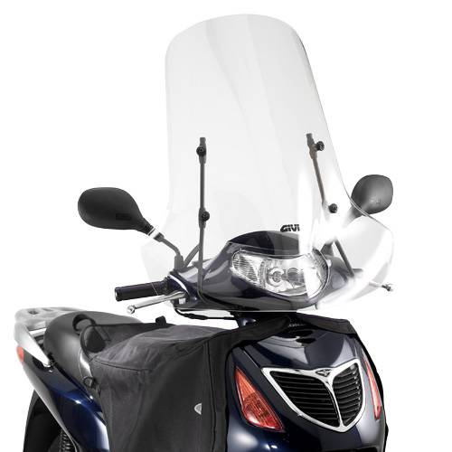 VJETROBRAN / VIZIR ZA SKUTER HONDA SH 125/150 (2001-2004), PROZIRAN (TRANSPARENT) <br> GIVI: 186A