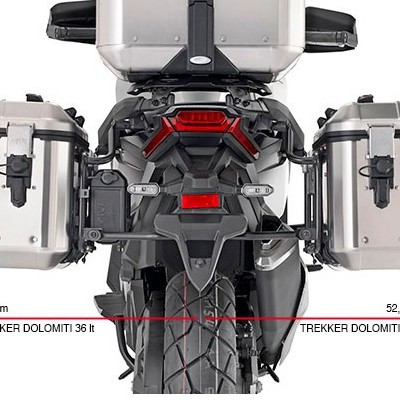 NOSAČI BOČNIH KOFERA HONDA X-ADV 750 (2021-2023) ZA GIVI MONOKEY PLASTIČNE KOFERE TREKKER I ALUMINIJSKE KOFERE ALASKA, DOLOMITI <br> (PLO1188MK)