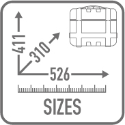 KOFER ZA MOTOCIKL / SKUTER STRAŽNJI ILI BOČNI, 46 LIT, CRNI, PLASTIČNI, MONOKEY <br> GIVI TREKKER LITE: TRK46BB