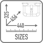 KOFER (TOP CASE) ZA MOTOCIKL / SKUTER, 42 LIT, MAT CRNI ALUMINIJ, GIVI TREKKER OUTBACK EVO SMART 42 BLACK LINE <br> (OBKEV42B)