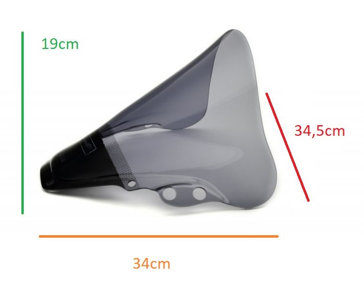 VJETROBRAN / VIZIR ZA MOTOCIKL HONDA CB 600S / F2 HORNET (2000-2003) ZATAMNJEN / DARK SMOKED <br> (CB600S-0003-R)