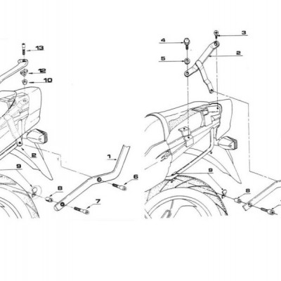 NOSAČ STRAŽNJEG (TOP CASE) KOFERA ZA MOTOCIKL SUZUKI GSF 600 BANDIT / GSF 1200 BANDIT 1996-1999 (GIVI: 511F)