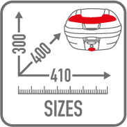 KOFER ZA MOTOCIKL, SKUTER 30 LIT MAT CRNI SA SIVIM KATADIOPTERIMA, MONOLOCK <br> (GIVI: E300NT2)