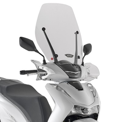 VJETROBRAN / VIZIR ZA SKUTERE HONDA SH 125 / SH 150 (2020-2025), SH 350 (2021-2025), VISINA: 54 CM x ŠIRINA: 49 CM, PROZIRAN <br> (GIVI: D1181ST)