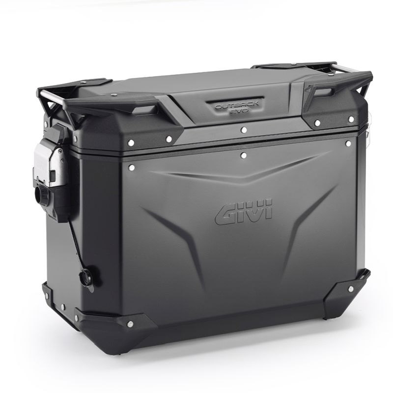 KOFER DESNI BOČNI ALUMINIJSKI CRNI, GIVI TREKKER OUTBACK EVO SMART 37 BLACK LINE <br> (OBKEV37BR)